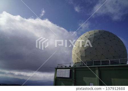 Radar dome on the summit of Mt. Seburi Radar dome on the summit of Mt. Seburi 137912688