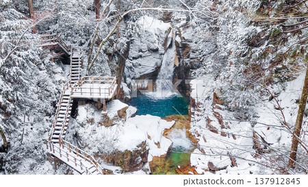 Yumori Valley (winter): Ryujin Falls Yumori Valley (winter): Ryujin Falls 137912845