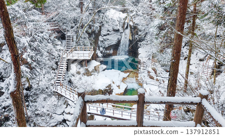 Yumori Valley (winter): Ryujin Falls Yumori Valley (winter): Ryujin Falls 137912851