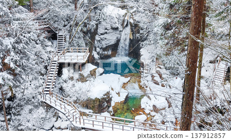 Yumori Valley (winter): Ryujin Falls Yumori Valley (winter): Ryujin Falls 137912857