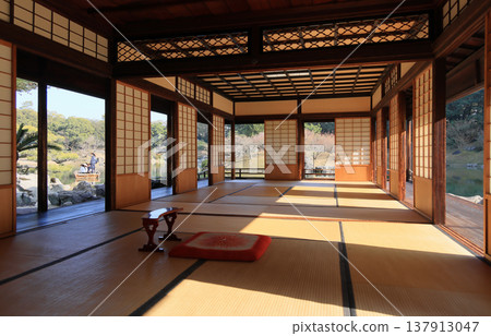 Special scenic spot "Ritsurin Garden" South Lake seen from Kikugetsutei 137913047