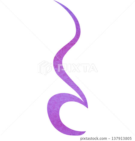 Beautiful watercolor pattern quarter rest icon image illustration 137913805