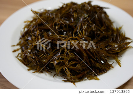 Raw gibasa on a plate Raw gibasa on a plate 137913865