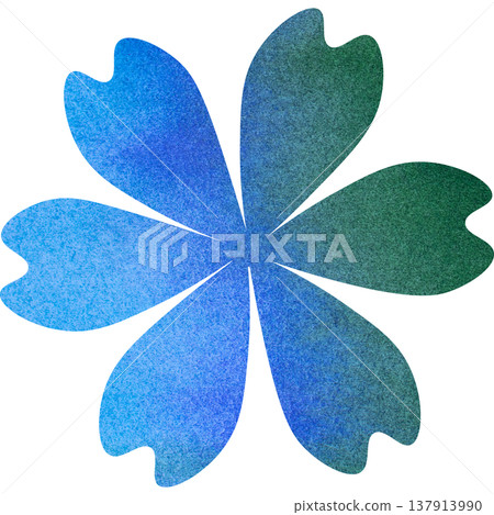 美麗的水彩花圖示圖像插圖 美麗的水彩花圖示圖像插圖 137913990