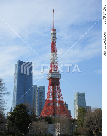 Minato Ward, Tokyo! Tokyo Tower and the surrounding skyscrapers. Minato Ward, Tokyo! Tokyo Tower and the surrounding skyscrapers. 137914263