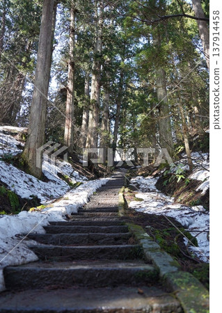 stairs leading to the mountain 137914458