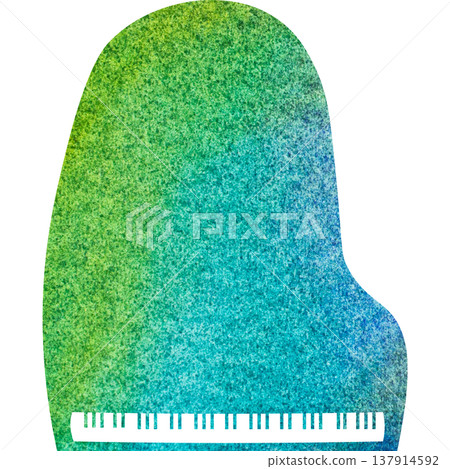 Beautiful watercolor pattern grand piano icon image illustration 137914592