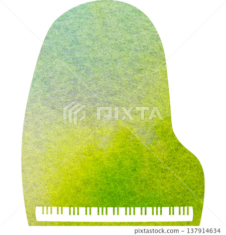 美麗的水彩圖案大鋼琴圖示圖像的插圖 137914634