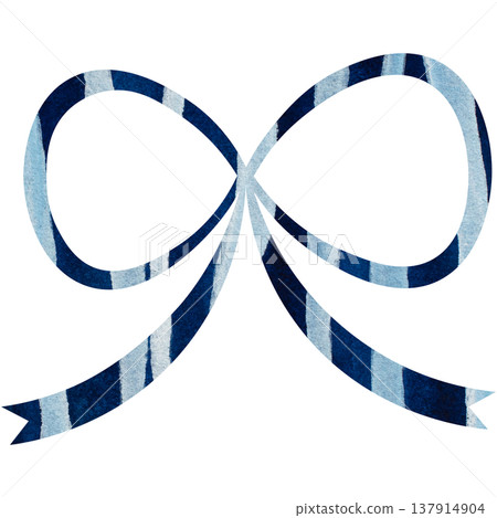 Beautiful watercolor ribbon icon image illustration 137914904