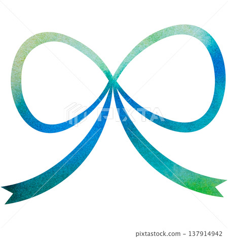 Beautiful watercolor ribbon icon image illustration 137914942