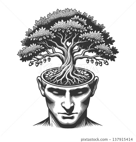 Tree Growing from Human Mind Knowledge Concept Tree Growing from Human Mind Knowledge Concept 137915414