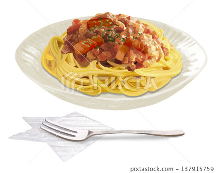 阿馬特里切意麵(用叉子) 阿馬特里切意麵(用叉子) 137915759