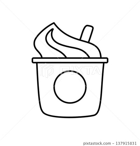 yogurt product outline yogurt product outline 137915831