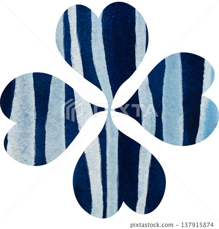 美麗的水彩四葉草圖示圖像插圖 137915874