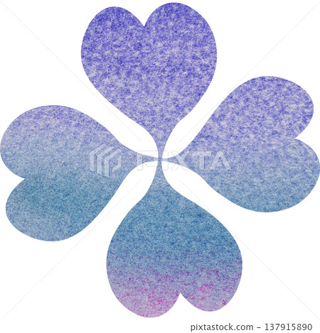Beautiful watercolor four-leaf clover icon image illustration 137915890