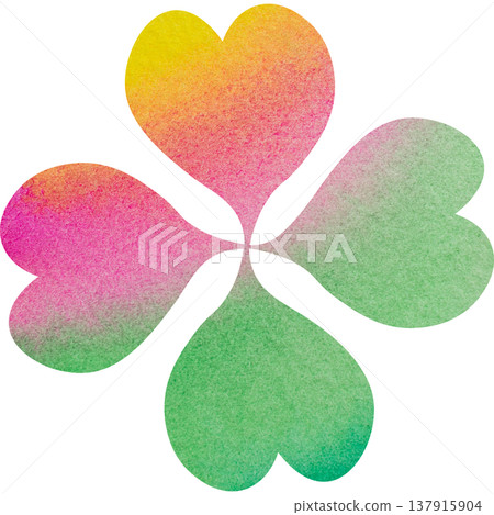 Beautiful watercolor four-leaf clover icon image illustration Beautiful watercolor four-leaf clover icon image illustration 137915904