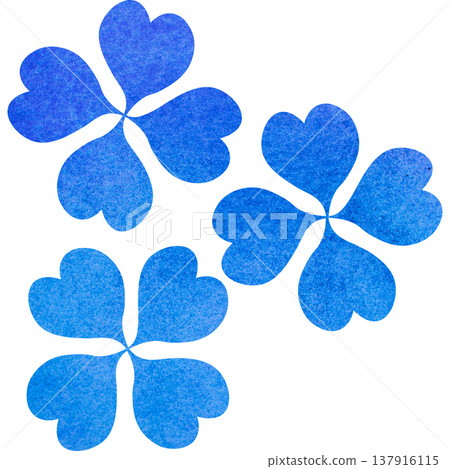 Beautiful watercolor four-leaf clover icon image illustration 137916115