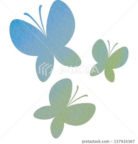 美麗的水彩蝴蝶圖示圖像插圖 137916367