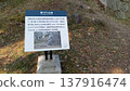 Hiroshima Castle: Information board about the collapsed stone walls 137916474