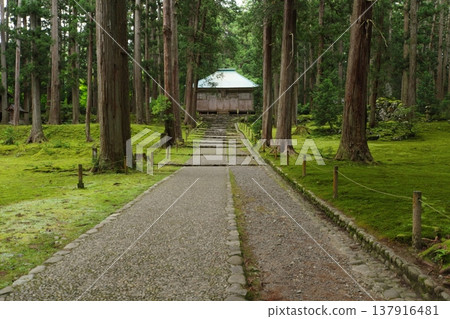 Hakusan Heisenji Temple: The worship hall and approach 137916481