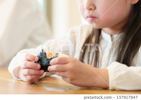 A girl who eats onigiri A girl who eats onigiri 137917847
