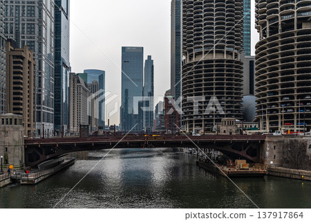 Bridges and Skyscrapers of Chicago. Bridges and Skyscrapers of Chicago. 137917864