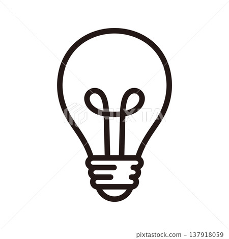 A simple lightbulb icon representing inspiration, painted white. A simple lightbulb icon representing inspiration, painted white. 137918059