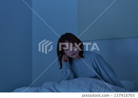 Women who can't sleep at night Women who can't sleep at night 137918703