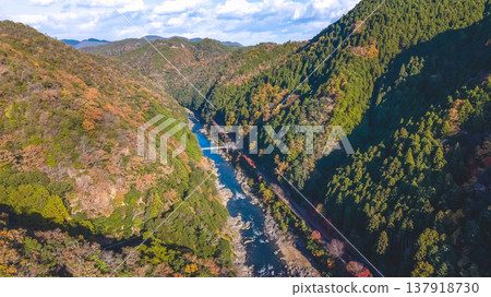 NOV 28 2025 Hozukyo Torokko Station Scenic Railway In Kyoto NOV 28 2025 Hozukyo Torokko Station Scenic Railway In Kyoto 137918730