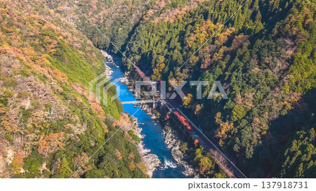 NOV 28 2025 Hozukyo Torokko Station Scenic Railway In Kyoto NOV 28 2025 Hozukyo Torokko Station Scenic Railway In Kyoto 137918731