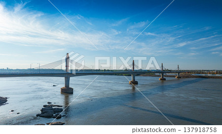 Engineering Landmark Spanning the Mekong River Border 137918758