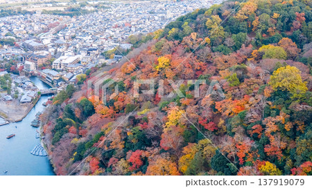 NOV 28 2025 Hozugawa River Rankyo Gorge Autumn Kyoto Japan 137919079