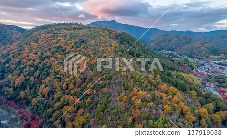 NOV 28 2025 Hozugawa River Rankyo Gorge Autumn Kyoto Japan NOV 28 2025 Hozugawa River Rankyo Gorge Autumn Kyoto Japan 137919088