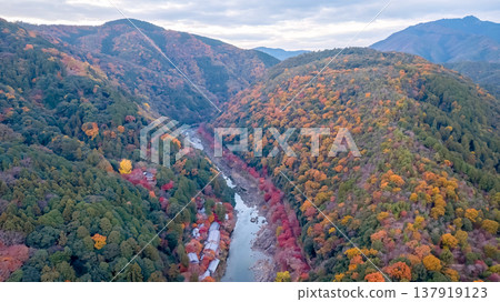 NOV 28 2025 Scenic River Gorge of Rankyo in Kyoto 137919123