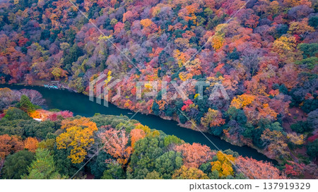 NOV 28 2025 Scenic River Gorge of Rankyo in Kyoto 137919329