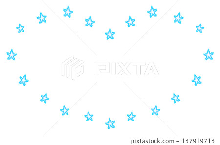 Burning Star Heart Frame_Blue 137919713