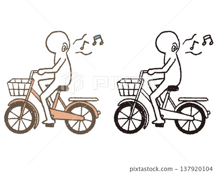 People who ride bicycles while listening to music People who ride bicycles while listening to music 137920104