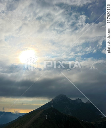 Mountains in Krasnaya Polyana, Sochi Mountains in Krasnaya Polyana, Sochi 137920116