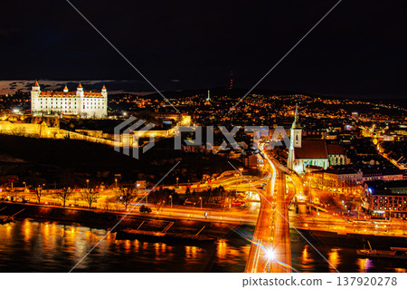 Night view of Bratislava 137920278