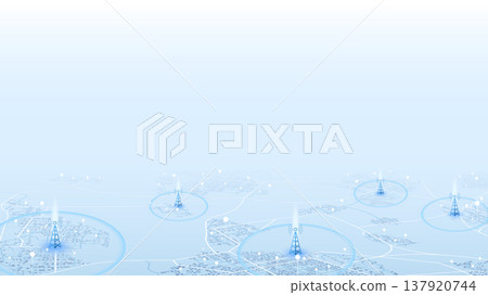 The Signal tower of 5G signal, networks to distribute fast signals on area. Wireless network communication on map of city. Editable isometric, vector illustration The Signal tower of 5G signal, networks to distribute fast signals on area. Wireless network communication on map of city. Editable isometric, vector illustration 137920744