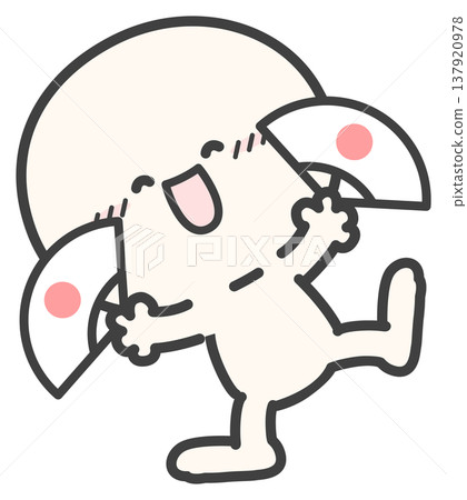 Simple character, cute stick figure illustration, joyful expression and Japanese flag fan, vector illustration on a white background. Simple character, cute stick figure illustration, joyful expression and Japanese flag fan, vector illustration on a white background. 137920978