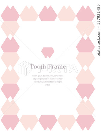 Square frame with a tooth motif 137921489