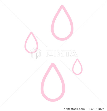 A simple illustration of a light pink teardrop. A simple illustration of a light pink teardrop. 137921824