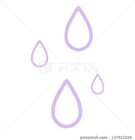 A simple illustration of a light purple droplet. A simple illustration of a light purple droplet. 137921826