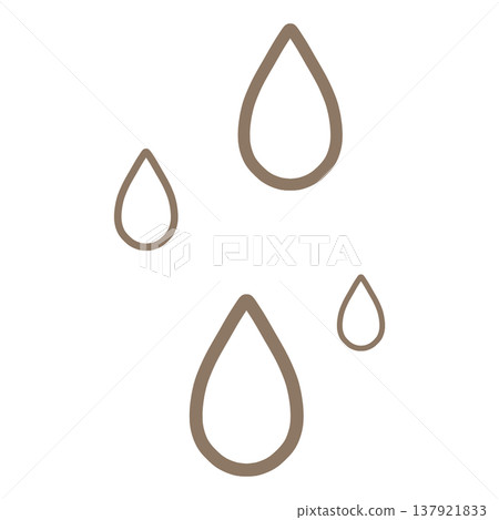 A simple illustration of a light brown droplet. A simple illustration of a light brown droplet. 137921833