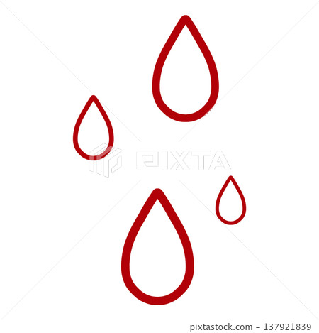 A simple illustration of a dark red raindrop. A simple illustration of a dark red raindrop. 137921839