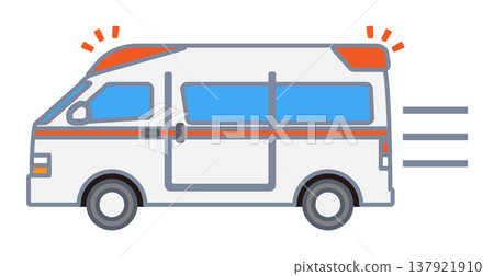 A moving ambulance (with lines) A moving ambulance (with lines) 137921910