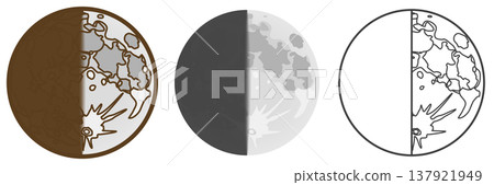 First quarter moon 137921949