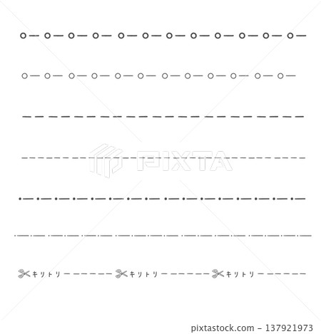Simple hand-drawn style line set (dividing lines, ruled lines, dotted lines, cut lines) Simple hand-drawn style line set (dividing lines, ruled lines, dotted lines, cut lines) 137921973