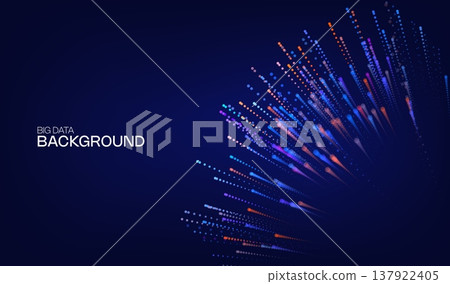 Abstract ai technology burst explosion background tech and light big data effect. Neon technology motion with line speed digital and glow space dynamic network concept.  137922405